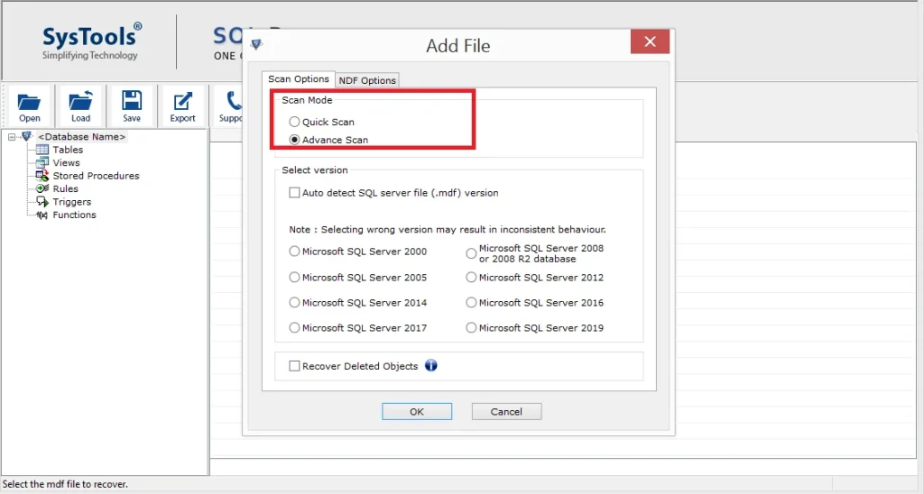 SysTools SQL Recovery License File